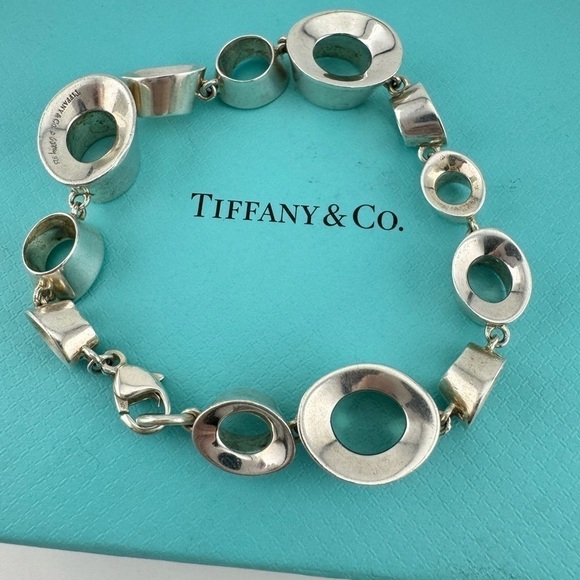 RARE Tiffany & Co. Frank Gehry Morph Chain Bracelet Sterling Silver - Picture 6 of 7